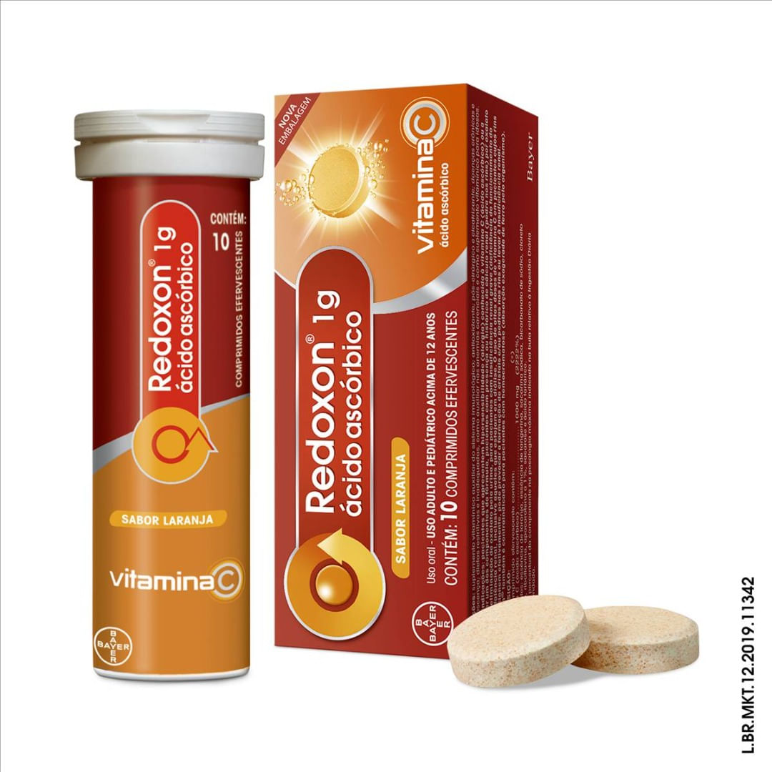 Redoxon 1G Vitamina C 10 Comprimidos Efervescentes Sabor Laranja