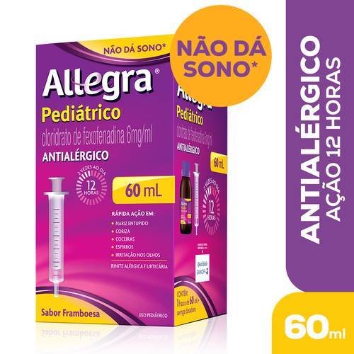 Allegra Pediátrico 6mg/ml Suspensão Oral 60ml