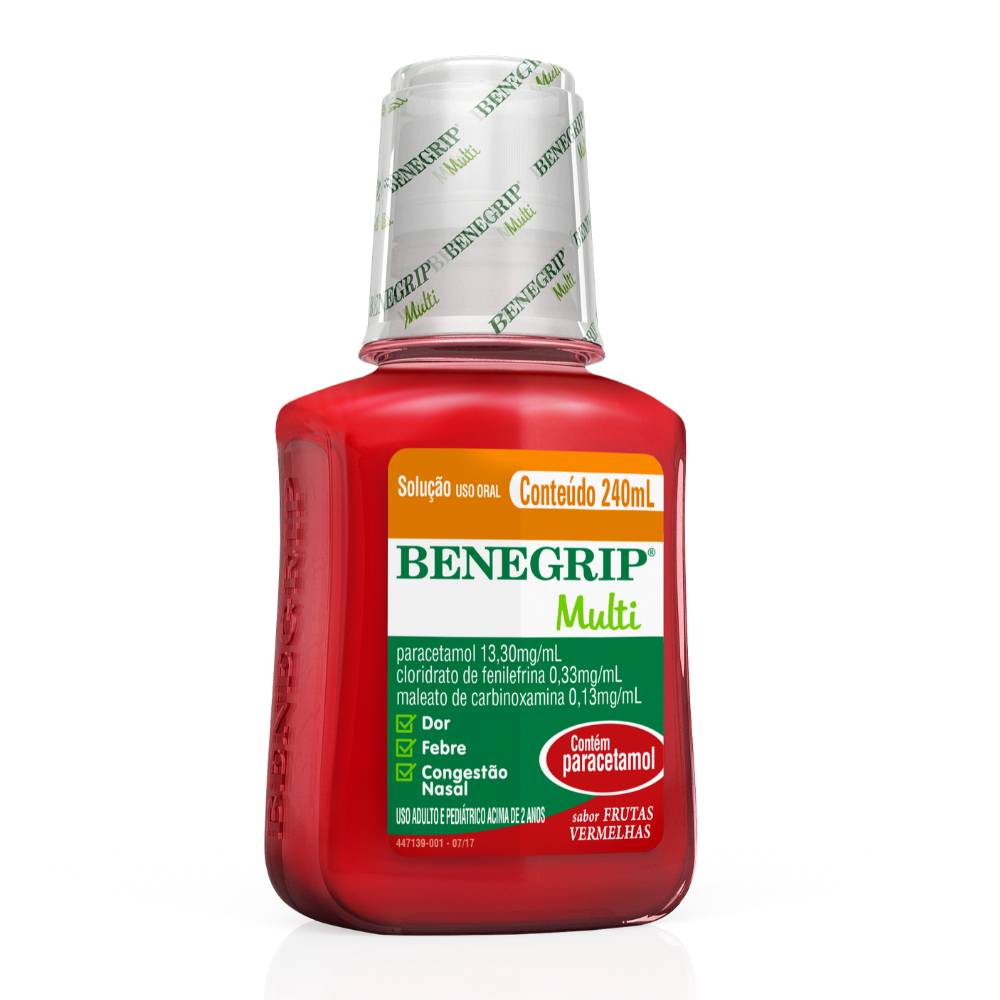 Benegrip Multi Solução Oral Frutas Vermelhas 240ml