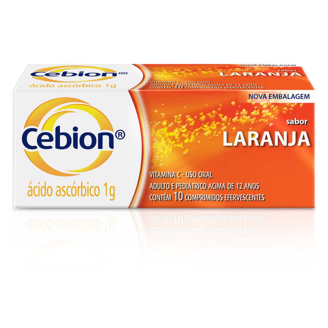 Cebion 1g  10 Comprimidos  Efervescentes  Laranja