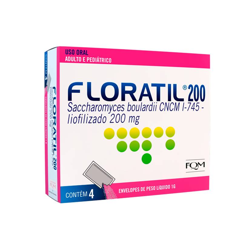 Floratil Pó 200mg  4 Envelopes 1g