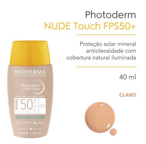 Photoderm-Nude-Fps50-40ml-Touch-Claro