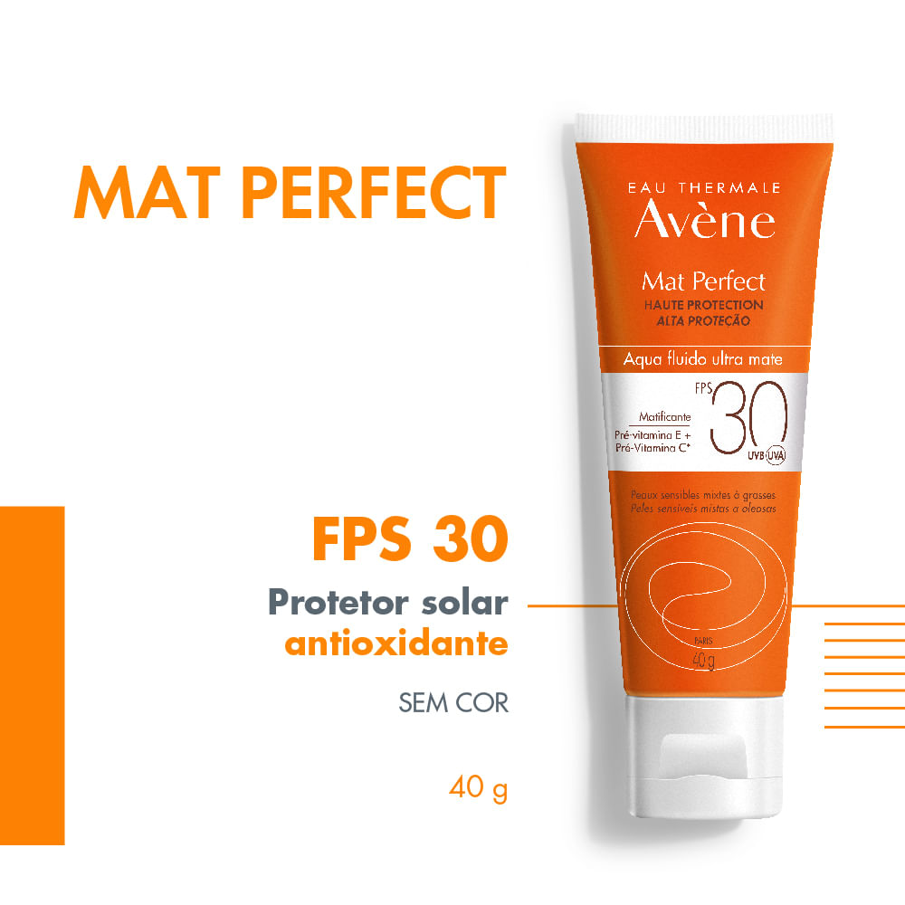 Protetor Solar Facial Avène Mat Perfect FPS30 40g