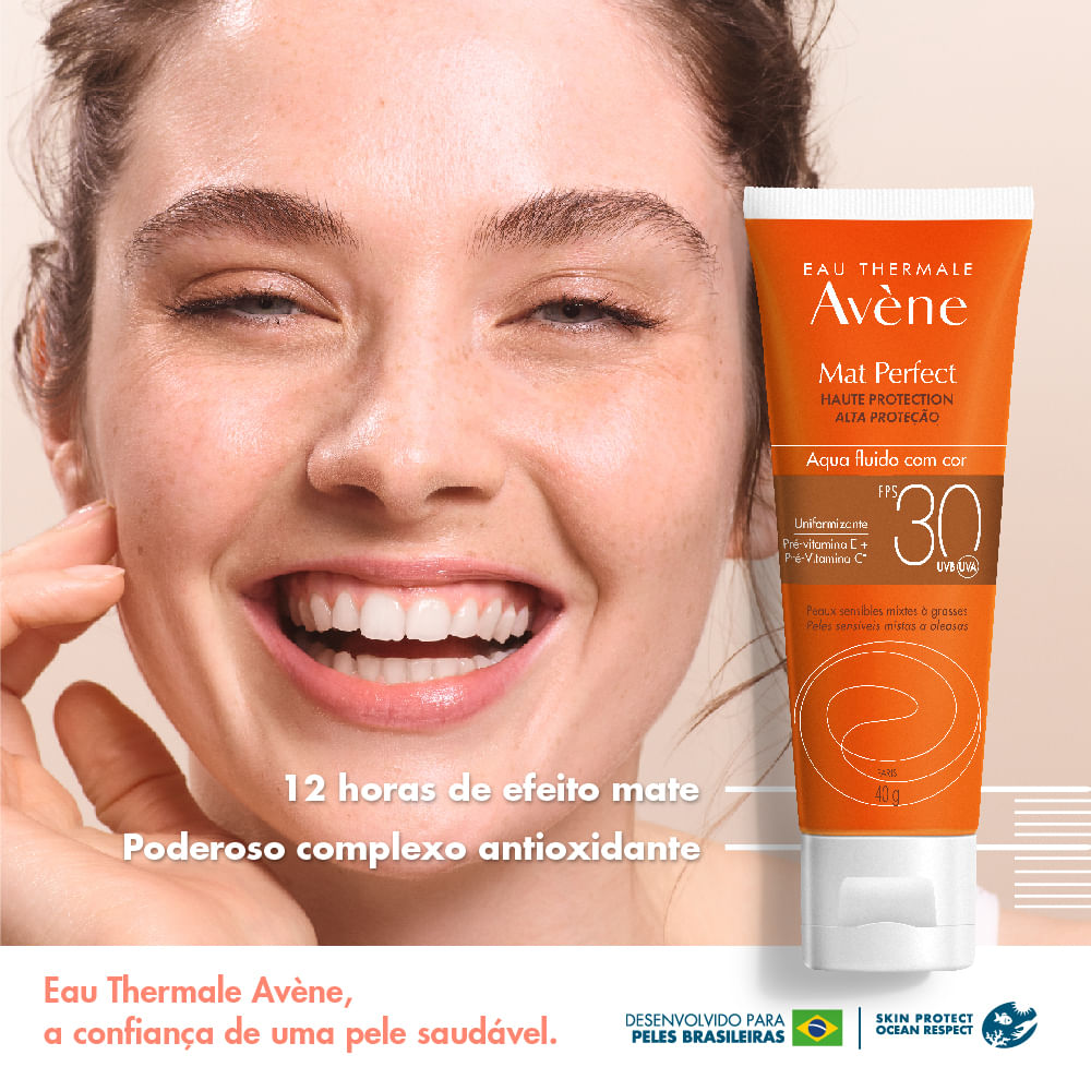 Protetor-Solar-Facial-Avene-Mat-Perfect-FPS30-40g-Com-Cor