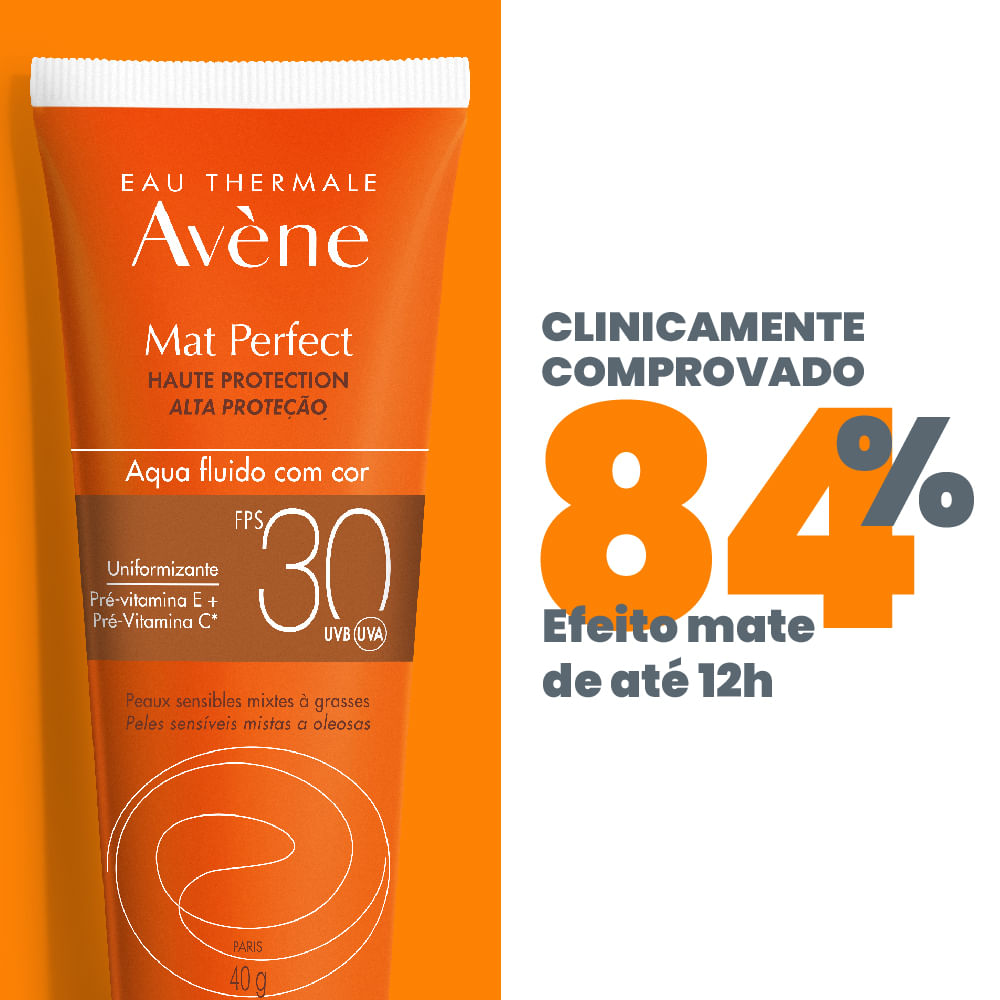 Protetor-Solar-Facial-Avene-Mat-Perfect-FPS30-40g-Com-Cor