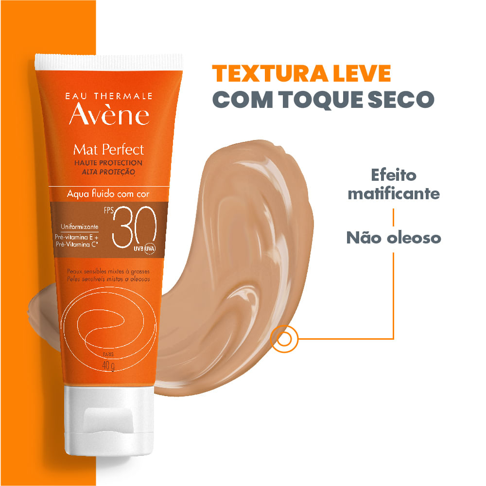 Protetor-Solar-Facial-Avene-Mat-Perfect-FPS30-40g-Com-Cor