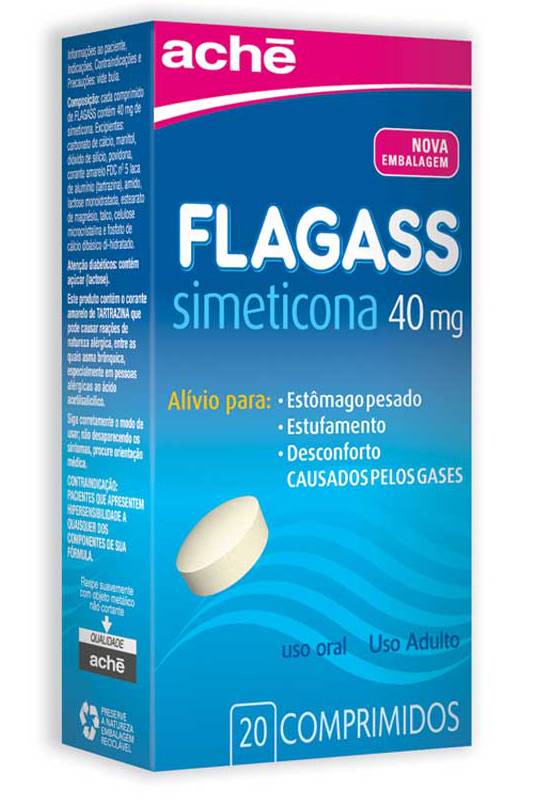 Flagass 40mg 20 Comprimidos