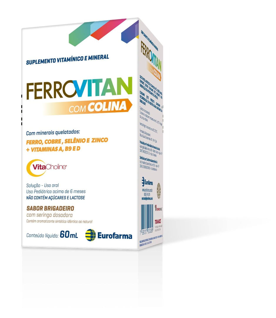 Ferrovitan Com Colina Solução Oral 60ml