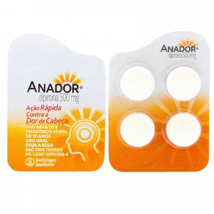 Anador 500mg 4 Comprimidos