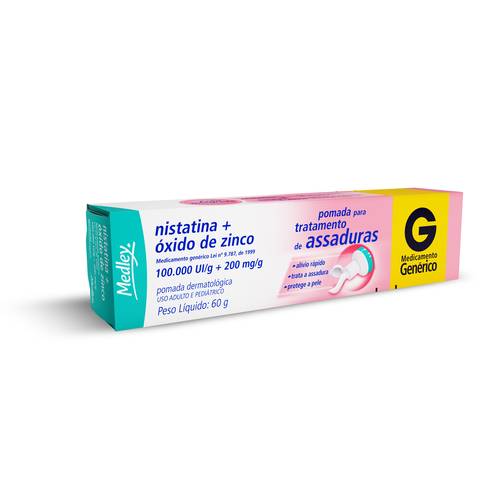 Nistatina+Oxido de Zinco Pomada 60g - Medley Genérico