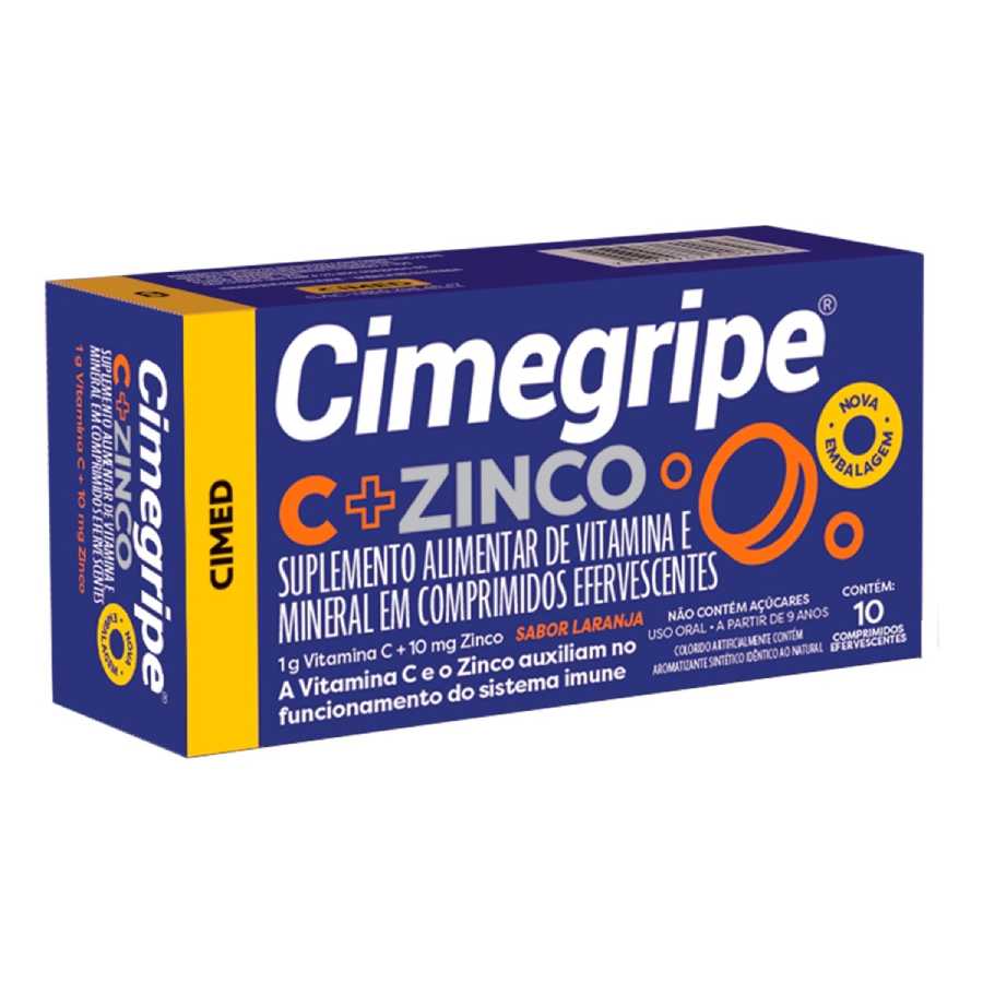 Cimegripe C+Zinco 10 Comprimidos Efervescentes