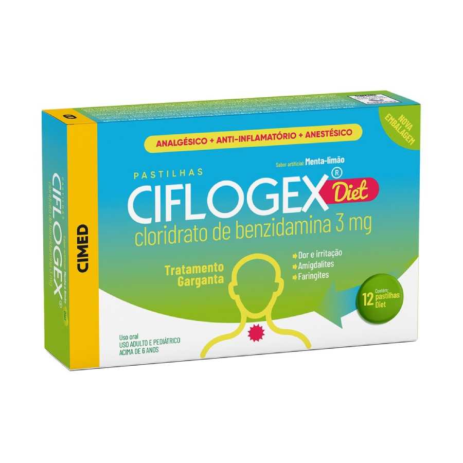 Ciflogex Diet  12 Pastilhas Menta/Limão