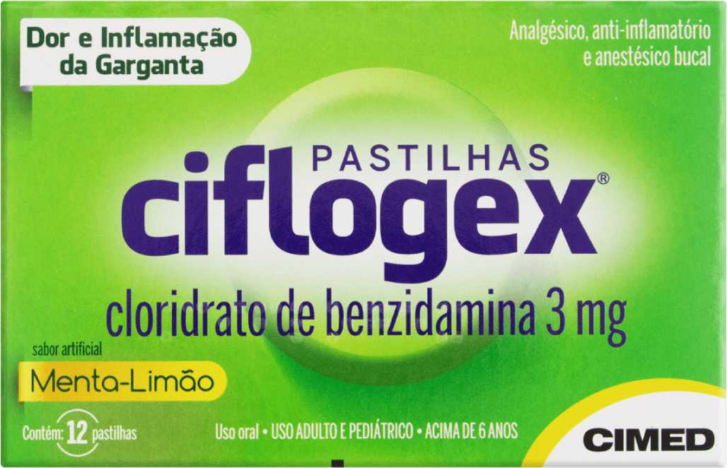 Ciflogex 3mg 12 Pastilhas Menta/Limão