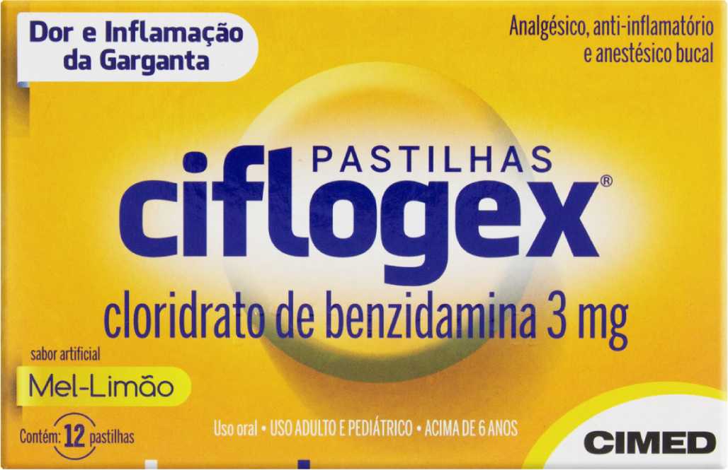Ciflogex 3mg 12 Pastilhas Mel/Limão