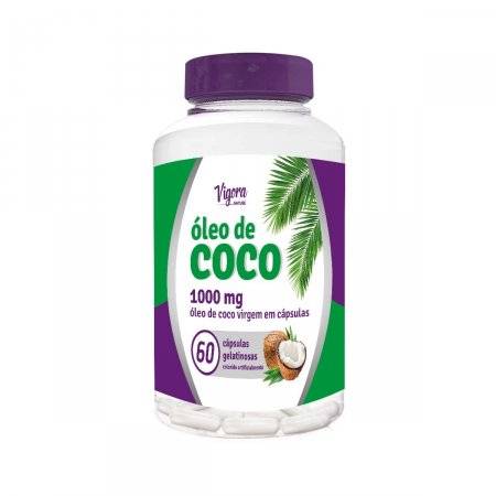 Vigora Óleo De Coco 1000mg 60 Cápsulas - Prati Génerico