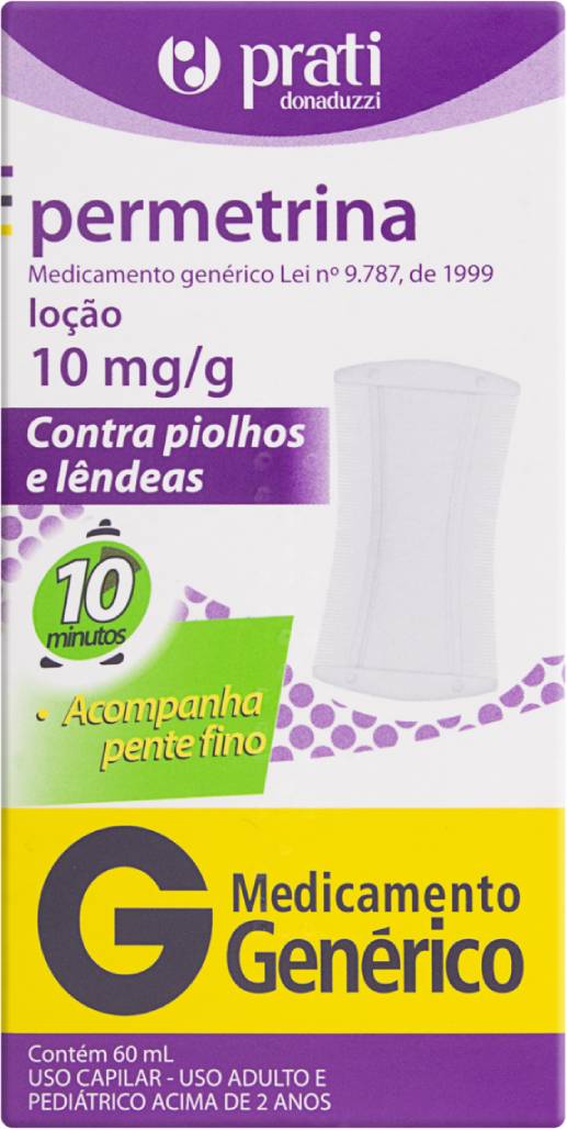 Permetrina 10mg/g Loção 60ml - Prati Génerico