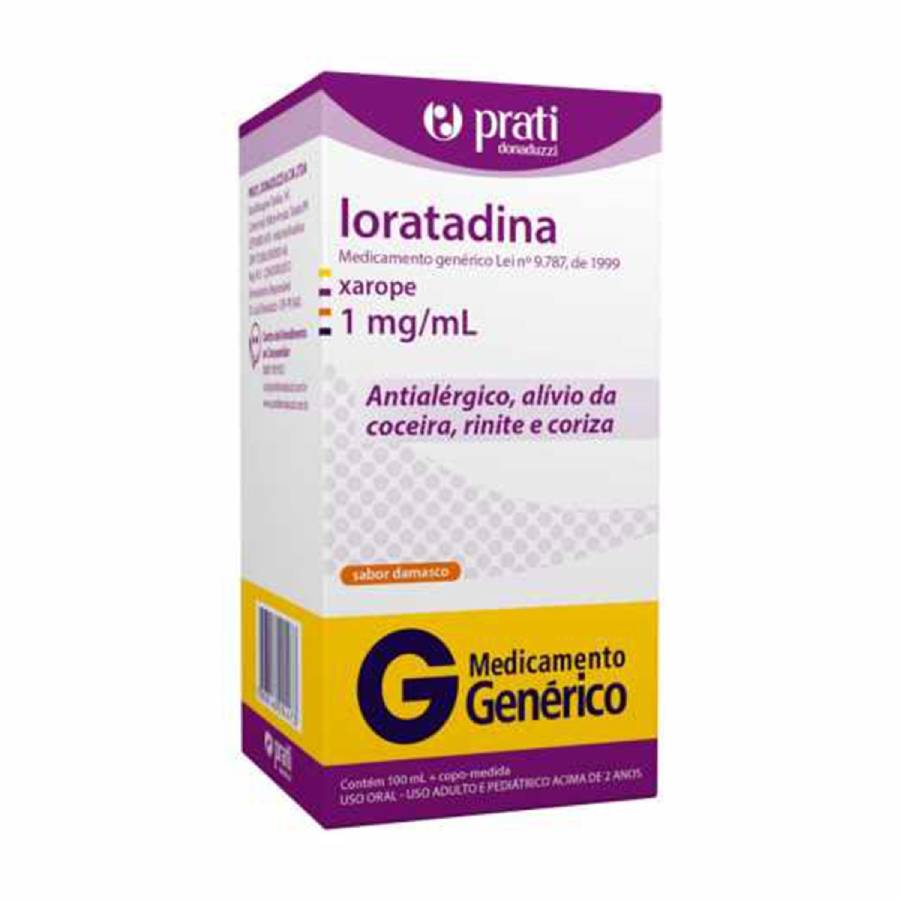 Loratadina 1mg/ml Xarope 100ml - Prati Génerico