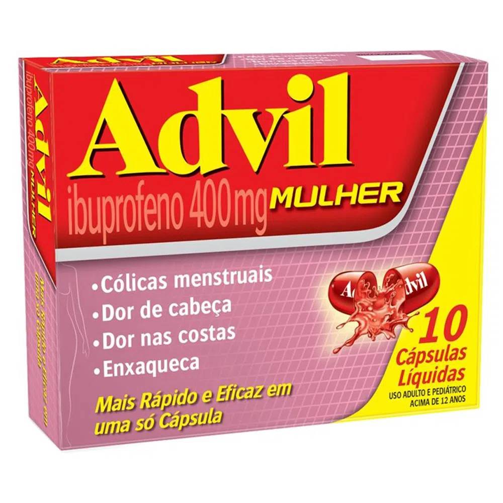 Advil Mulher 400mg 10 Cápsulas