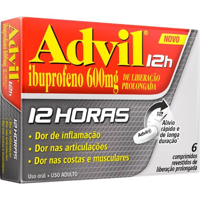 Advil 12h 600mg 6 Comprimidos