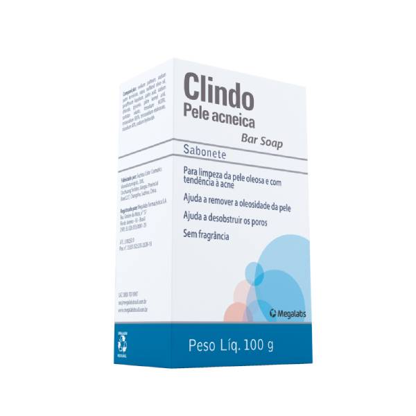 CLINDO PELE ACNEICA BAR SOAP 100G(L)