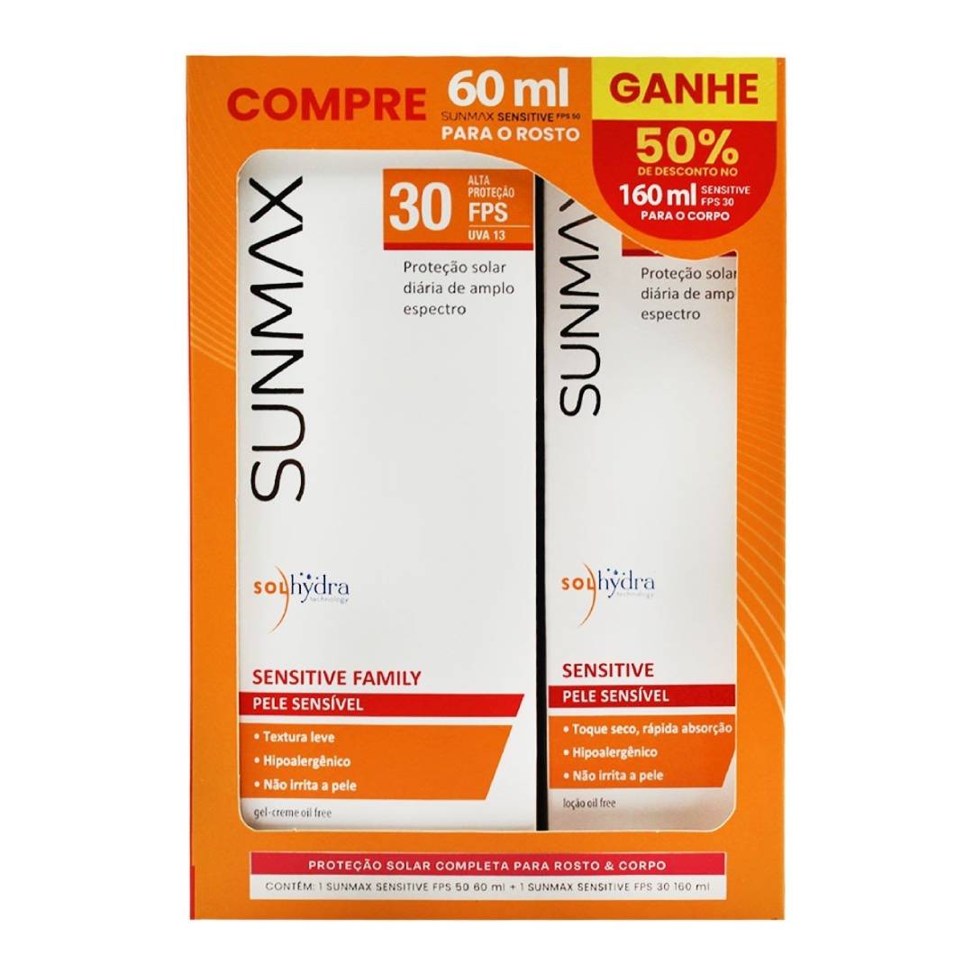 SUNMAX SENS 60ML+SUNMAX 160ML C/50%D