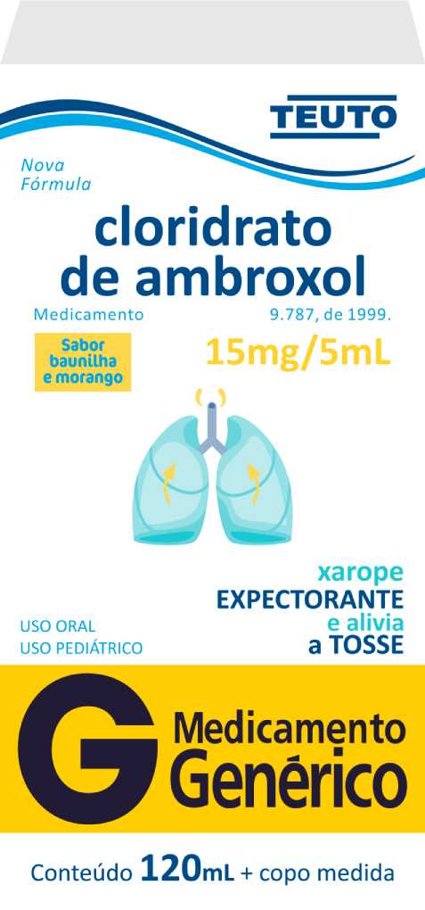 Ambroxol 15mg/5ml Xarope Pediátrico 120ml - Teuto Genérico