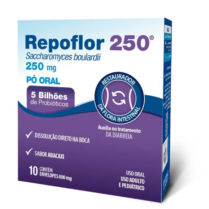 Repoflor 250mg Adulto/Pediátrico 10 Envelopes