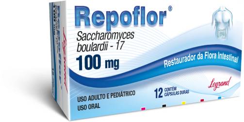 Repoflor 100mg Adulto/Pediátrico 12 Cápsulas