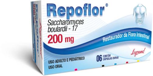 Repoflor 200mg Adulto/Pediátrico 6 Cápsulas