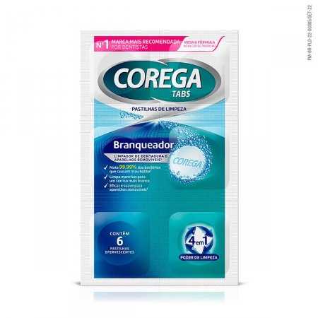 Corega Tabs Branqueador 6 Pastilhas