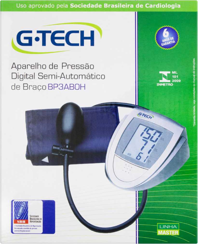 Aparelho De Pressão Digital Semi-Automático G-Tech