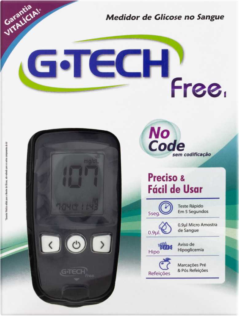 Medidor De Glicose Free1 G-Tech