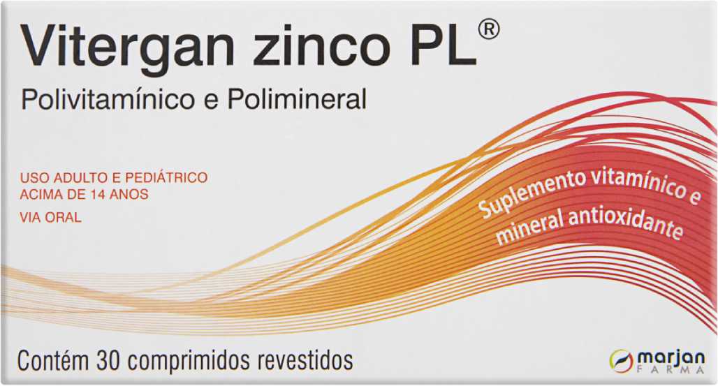 Vitergan Zinco Plus 30 Comprimidos