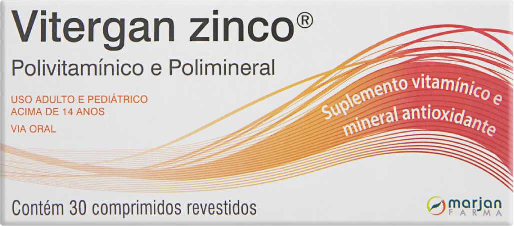 Vitergan Zinco 30 Comprimidos