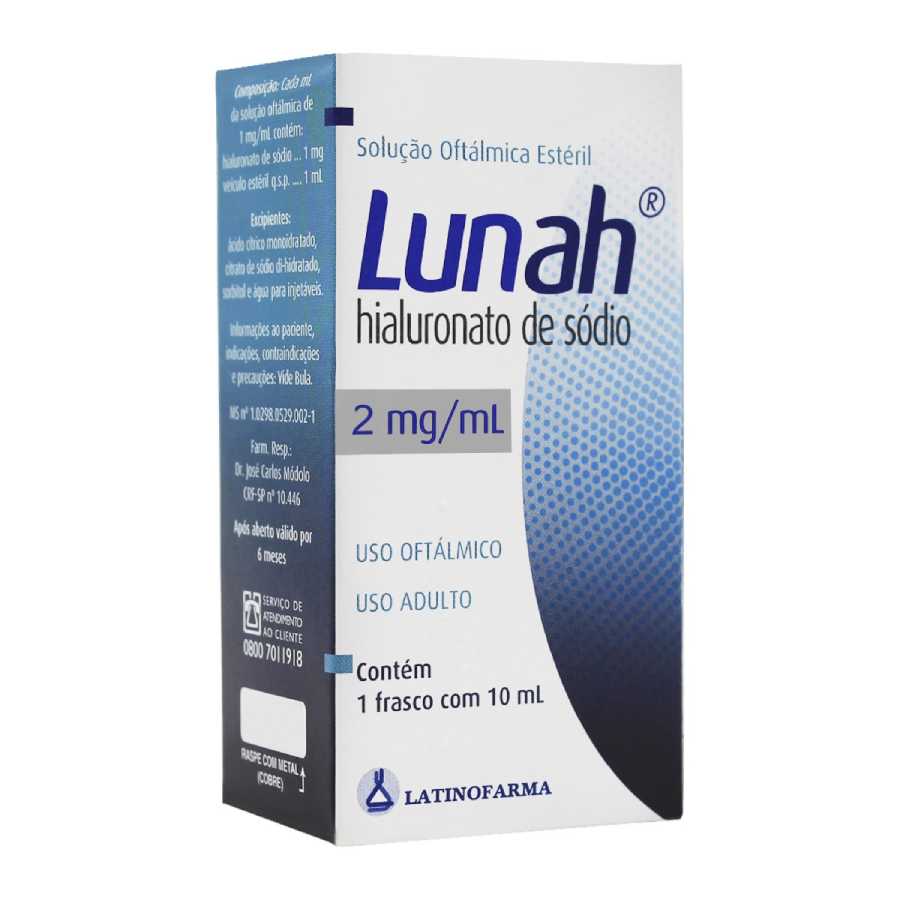 Lunah 2mg/ml Solução Oftálmica 10ml