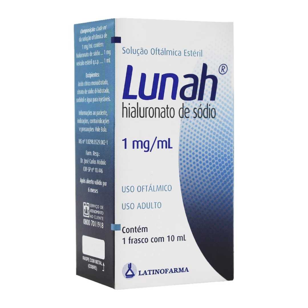 Lunah 1mg/ml Solução Oftálmica 10ml