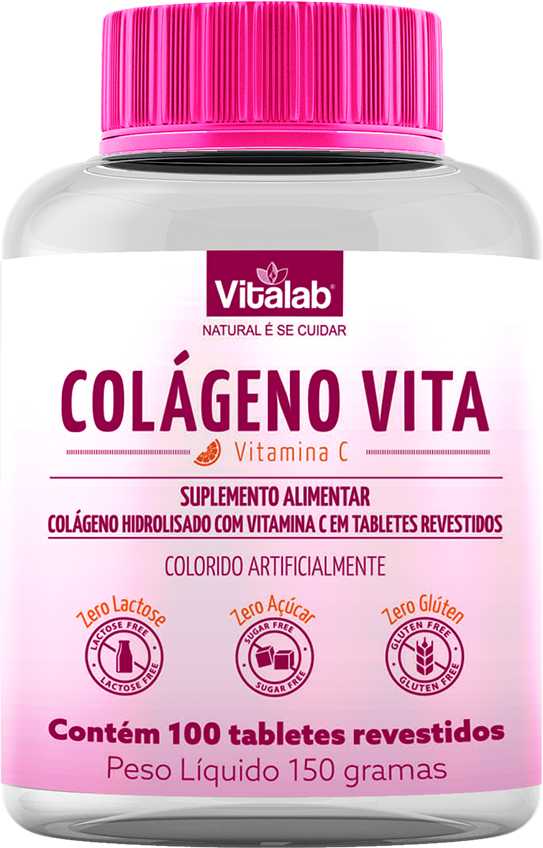 Colágeno+Vitamia C Vita 100 Tabletes - Vitalab