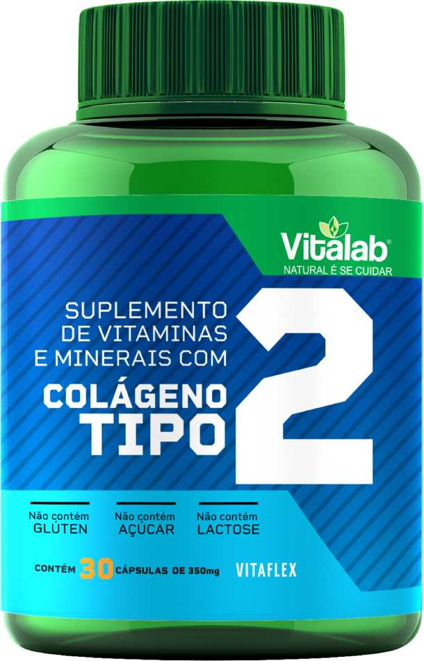 Colágeno Tipo II 350mg 30 Cápsulas - Vitalab
