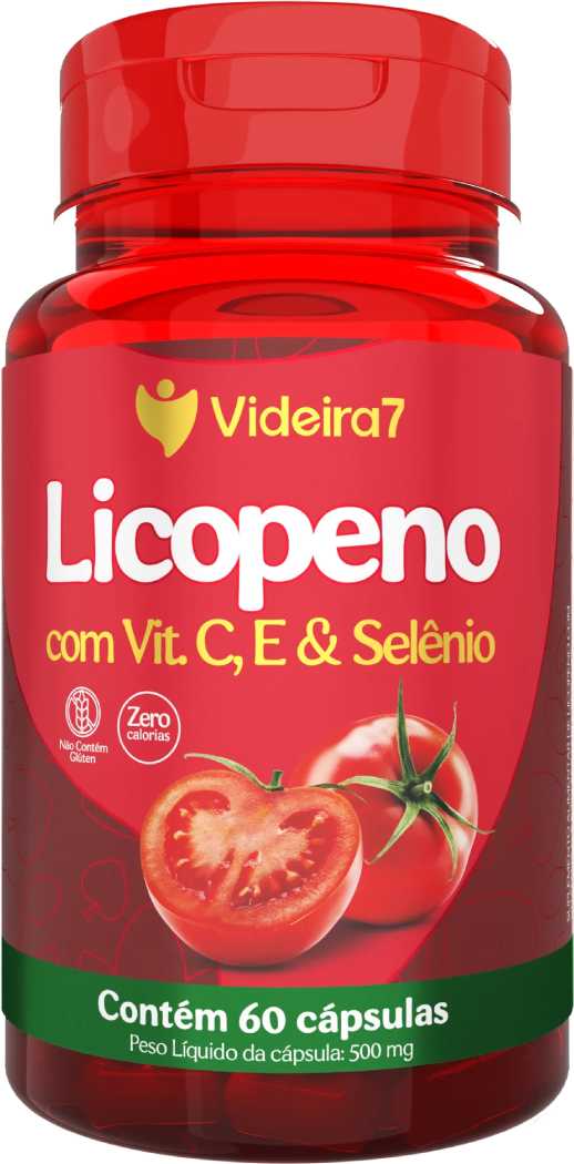 Licopeno Vitamina C + E  Selênio 60 Cápsulas - Videira7