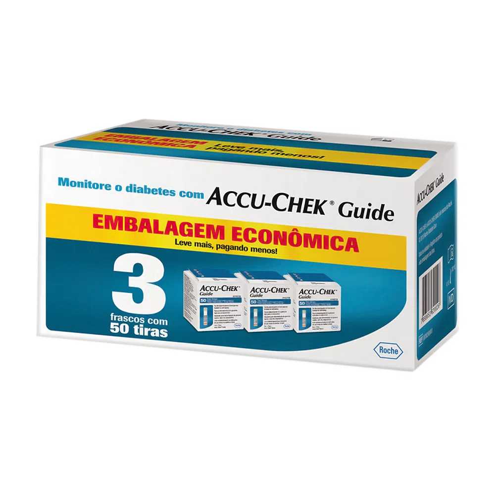 Accu-Chek Guide 3 Frascos Com 50 Tiras