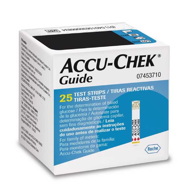 ACCU-CHEK GUIDE 25 TIRAS