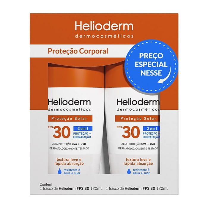 Protetor Solar Corporal Helioderm Suncare FPS30 120ml