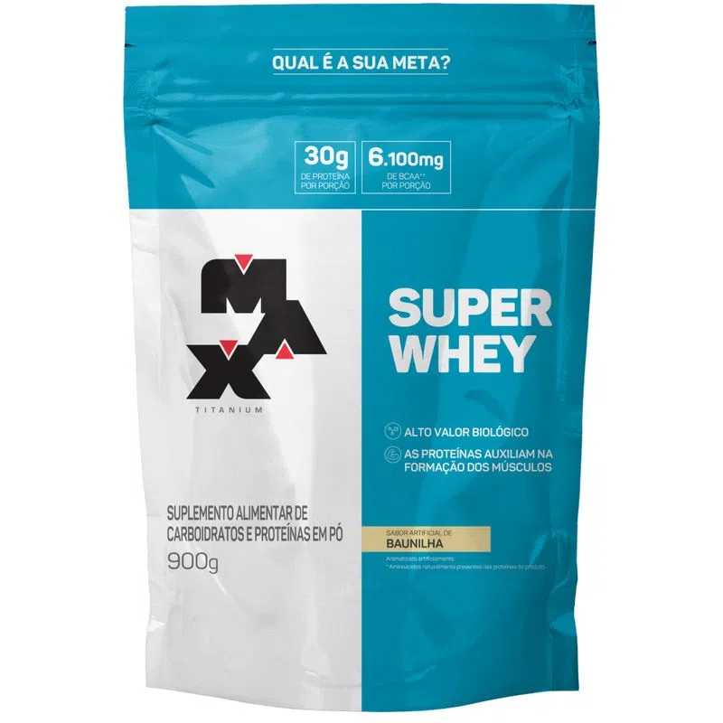 Super Whey Max Titanium Refil 900g Baunilha