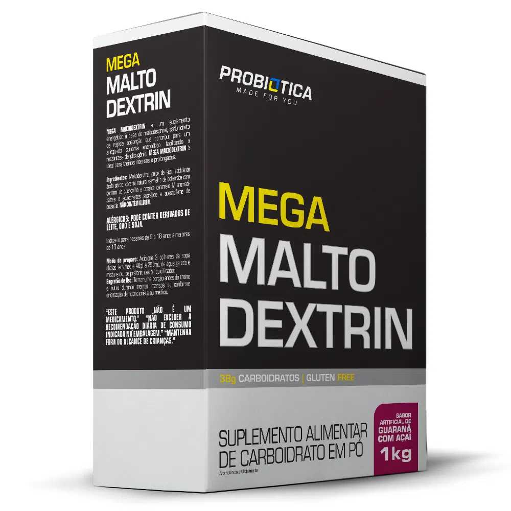 Mega Malto Dextrin 1kg Guaraná/Açaí-Probiótica