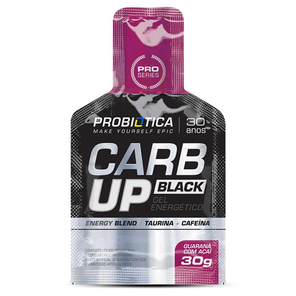 Carb Up Gel Black 30g Açaí/Guaraná-Probiótica