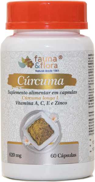 Curcuma Vitaminas A+C+E Zinco 60 Cápsulas-Fauna&Flora