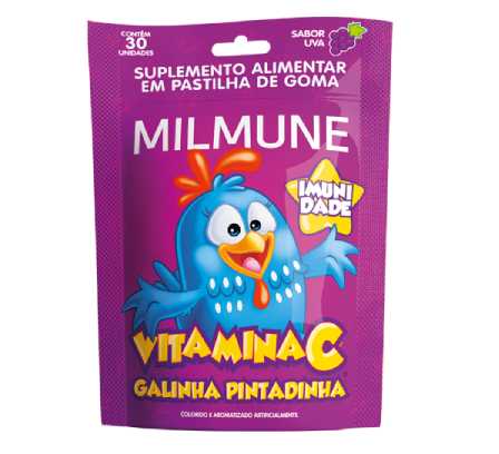 Milmune Kids Vitamina C 30 Gomas Uva