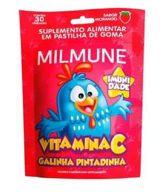 Milmune Kids Vitamina C 30 Gomas Morango