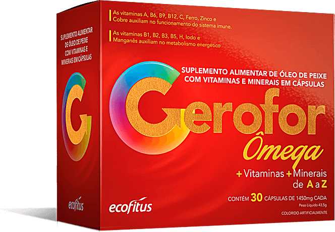 Gerofor Ômega Vitaminas Sais Minerais 30 Cápsulas