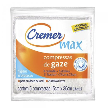 Compressa Gaze Cremer Max 5 Unidades